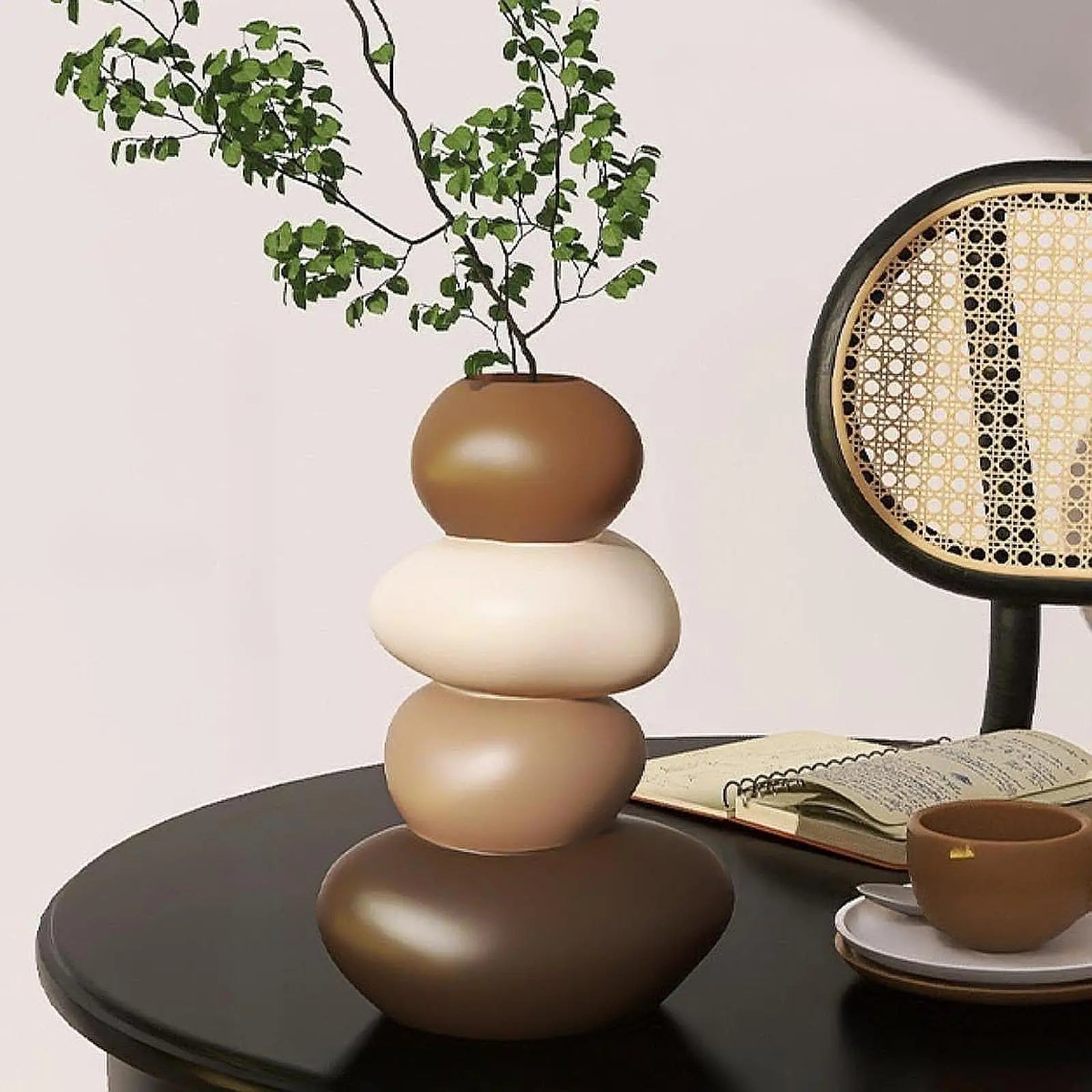 Deer Figurine Vase Set