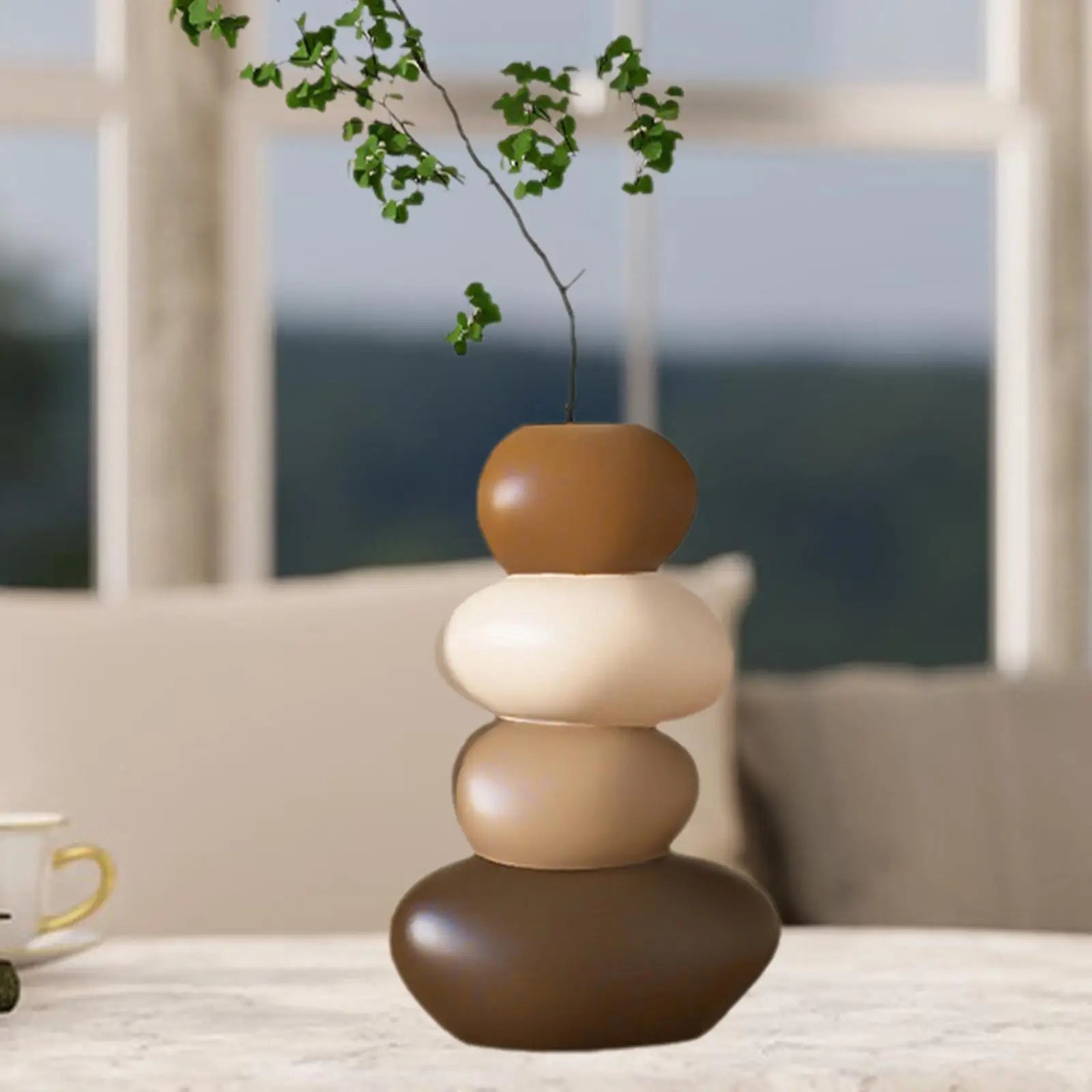 Deer Figurine Vase Set