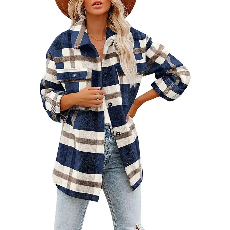 Long Sleeve Polo Collar Coat